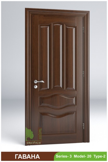 The interior doors of the selected array of wood Havana 118